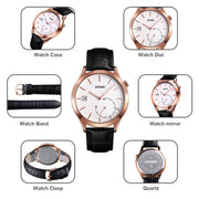 SKMEI 1581 Creative Fashion Men Watch Simple Casual Outdoor Sports Water-resistant Two-Pin Quartz Watch(Silver Black)