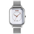 SKMEI 9207 Fashion Creative Simple Watch Men Magnetic Buckle Mesh Belt Steel Belt Couple Quartz Watch(Silver White) - free shipping - PMC TechLife - Order now!