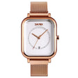 SKMEI 9207 Fashion Creative Simple Watch Men Magnetic Buckle Mesh Belt Steel Belt Couple Quartz Watch(Rose Gold White) - free shipping - PMC TechLife - Order now!