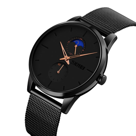Skmei 9208 Men Quartz Watch Casual Simple Business Sports Watch for Men(Rose Gold)