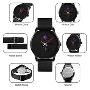 Skmei 9208 Men Quartz Watch Casual Simple Business Sports Watch for Men(Rose Gold)