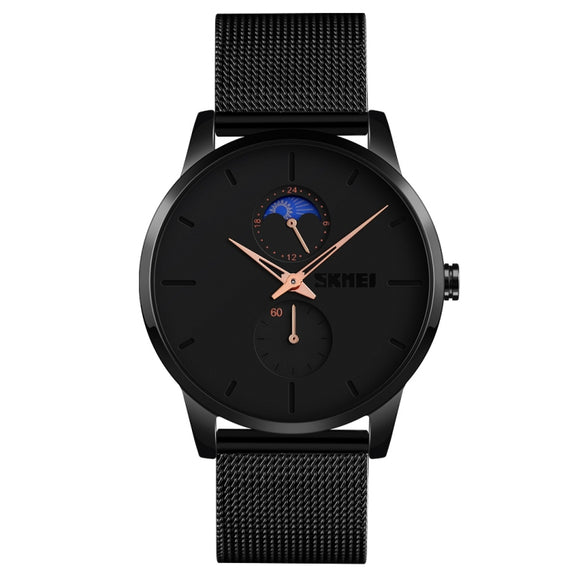Skmei 9208 Men Quartz Watch Casual Simple Business Sports Watch for Men(Rose Gold)