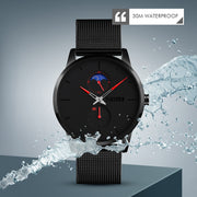 Skmei 9208 Men Quartz Watch Casual Simple Business Sports Watch for Men(Blue)
