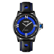 SKMEI 9211 Fashion Sports Stereo Dial Luminous Pointer Creative Watch Business Trend Men Quartz Watch(Blue)