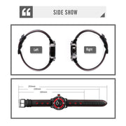 SKMEI 9211 Fashion Sports Stereo Dial Luminous Pointer Creative Watch Business Trend Men Quartz Watch(Red)