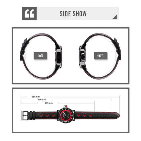 SKMEI 9211 Fashion Sports Stereo Dial Luminous Pointer Creative Watch Business Trend Men Quartz Watch(Red)