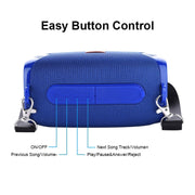 T&G TG532 10W Wireless Bluetooth Speaker Water-resistant Portable Outdoor Mini Column Box Loudspeaker with FM Radio(Blue)