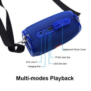 T&G TG532 10W Wireless Bluetooth Speaker Water-resistant Portable Outdoor Mini Column Box Loudspeaker with FM Radio(Blue)