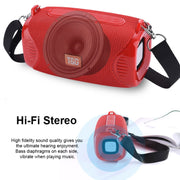 T&G TG532 10W Wireless Bluetooth Speaker Water-resistant Portable Outdoor Mini Column Box Loudspeaker with FM Radio(Red)