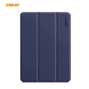 For iPad Pro 11 2022 / 2020 / 2021 ENKAY ENK-8001 Denim Pattern Horizontal Flip Leather Smart Tablet Case with Holder(Dark Blue)