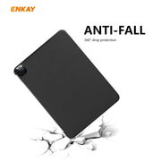 For iPad Pro 11 2022 / 2020 / 2021 ENKAY ENK-8001 Denim Pattern Horizontal Flip Leather Smart Tablet Case with Holder(Dark Blue)