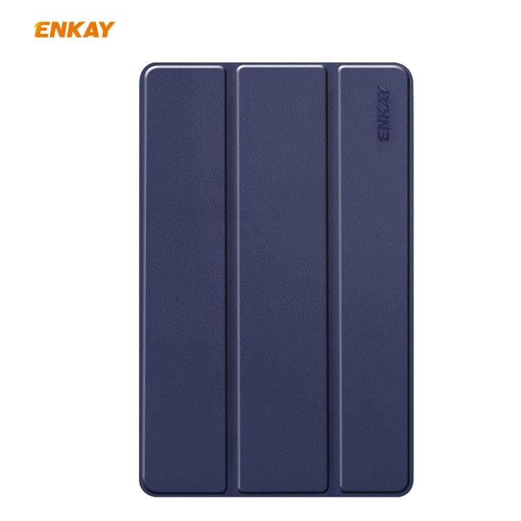 For Samsung Galaxy Tab S6 Lite P610 / P615 / Tab S6 Lite 2022 / P613 / P619 ENKAY 3-Fold Plastic Leather Smart Tablet Case(Black) - Tab S6 Lite P610 / P615 by ENKAY | Online Shopping South Africa | PMC TechLife | Buy Now Pay Later Mobicred