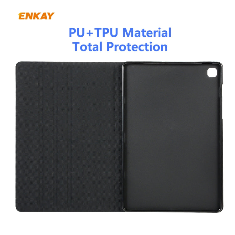 For Samsung Galaxy Tab S6 Lite P610 / P615 / Tab S6 Lite 2022 / P613 / P619 ENKAY Coarse Cloth Leather Smart Tablet Case(Grey) - free shipping - PMc TechLife - Order now!