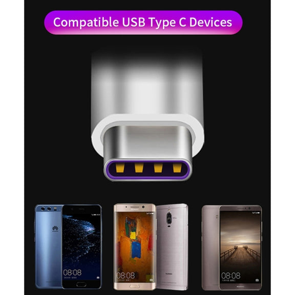 5A USB to USB-C / Type-C Flash Charging Data Cable, Cable Length: 1m