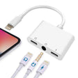 ZS-KL21820 3 in 1 8 Pin to 8 Pin Charging Port + 8 Pin Earphone Jack + 3.5mm Earphone Jack Earphone Adapter Adapter - Converter & Adapter by PMC TechLife | Online Shopping South Africa | PMC TechLife | Buy Now Pay Later Mobicred