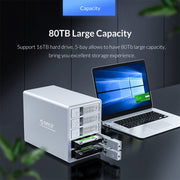 ORICO 9548U3-BK 3.5-Inch Multi-Bay Hard Drive Enclosure
