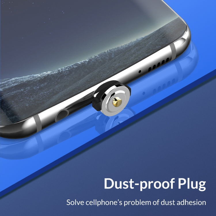 USB to 8 Pin Magnetic Metal Connector Nylon Two-color Braided Magnetic Data Cable, Cable Length: 1m(Black) - Charging Cable & Head by PMC Jewellery | Online Shopping South Africa | PMC Jewellery | Buy Now Pay Later Mobicred