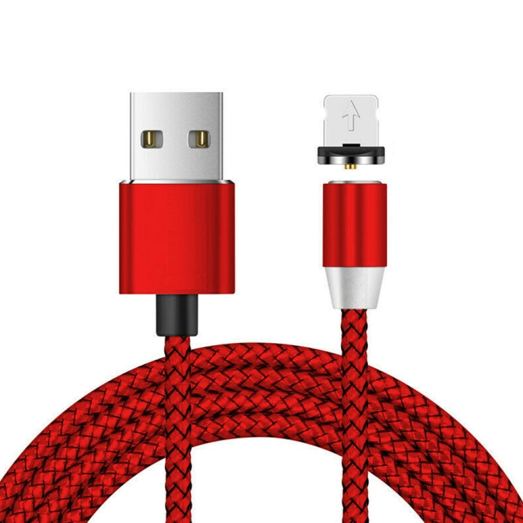 USB to 8 Pin Magnetic Metal Connector Nylon Two-color Braided Magnetic Data Cable, Cable Length: 1m(Red) - free shipping - PMC Jewellery - Order now!