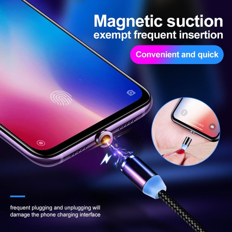 USB to 8 Pin Magnetic Metal Connector Nylon Two-color Braided Magnetic Data Cable, Cable Length: 1m(Gold) - Charging Cable & Head by PMC Jewellery | Online Shopping South Africa | PMC Jewellery | Buy Now Pay Later Mobicred