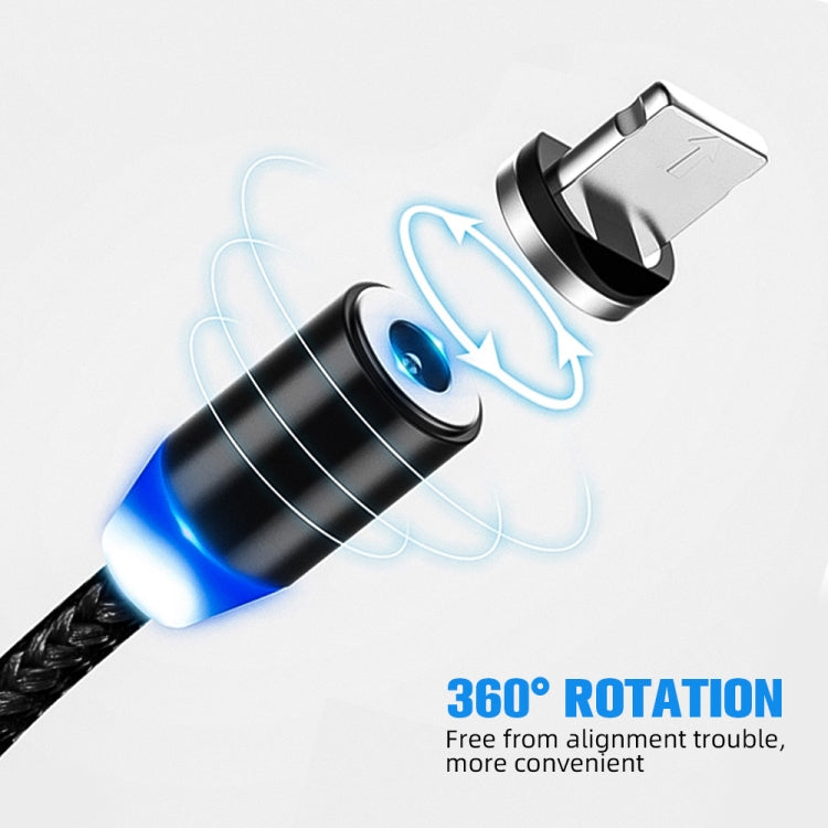 USB to 8 Pin Magnetic Metal Connector Nylon Two-color Braided Magnetic Data Cable, Cable Length: 1m(Gold) - Charging Cable & Head by PMC Jewellery | Online Shopping South Africa | PMC Jewellery | Buy Now Pay Later Mobicred