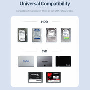 ORICO 2520U3 2.5-Inch Portable Hard Drive Enclosure(Black)