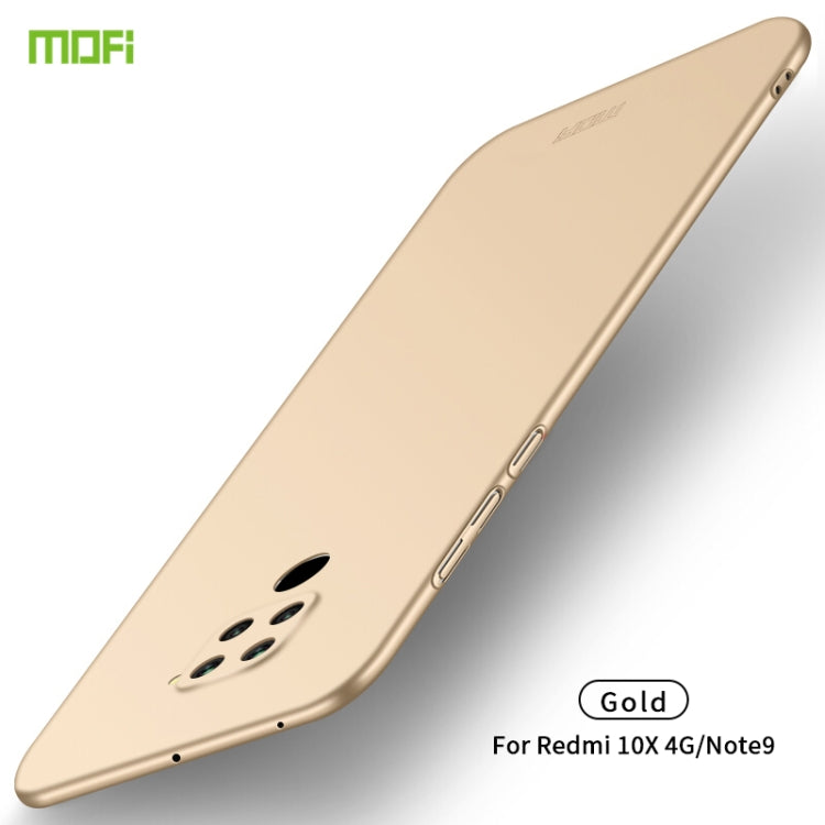 For Xiaomi Redmi 10X 4G MOFI Frosted PC Ultra-thin Hard Case(Gold) - Xiaomi Cases by MOFI | Online Shopping South Africa | PMC TechLife