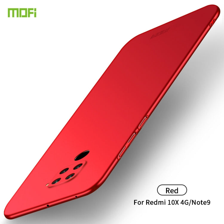 For Xiaomi Redmi 10X 4G MOFI Frosted PC Ultra-thin Hard Case(Red) - Xiaomi Cases by MOFI | Online Shopping South Africa | PMC TechLife | Buy Now Pay Later Mobicred
