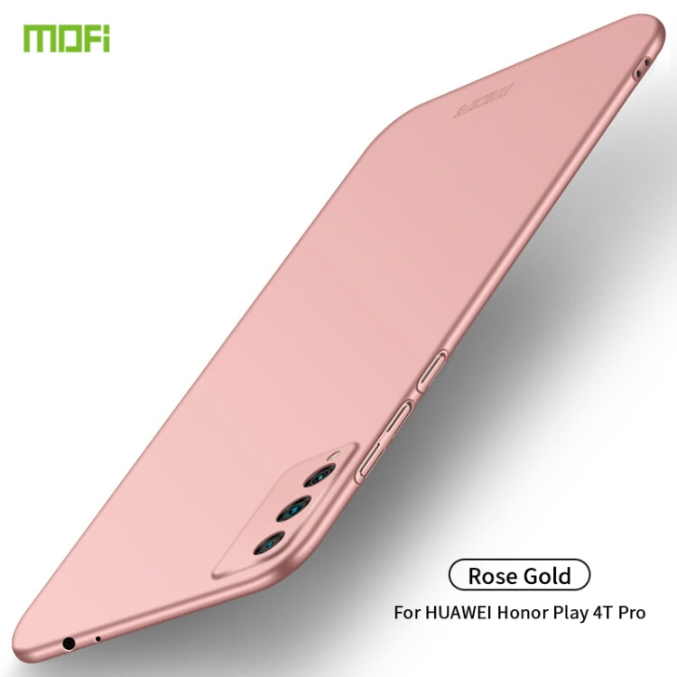 For Huawei Honor Play 4T Pro MOFI Frosted PC Ultra-thin Hard Case(Rose gold) - Honor Cases by MOFI | Online Shopping South Africa | PMC TechLife