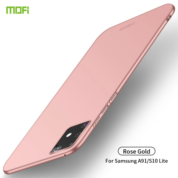 For Samsung Galaxy A91/S10Lite MOFI Frosted PC Ultra-thin Hard C(Rose gold) - Galaxy Phone Cases by MOFI | Online Shopping South Africa | PMC TechLife