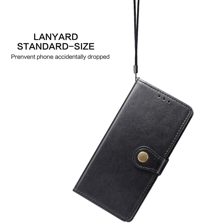 For OPPO A52/A72/A92 Retro Solid Color Leather Buckle Phone Case with Lanyard & Photo Frame & Card Slot & Wallet & Stand Function(Black) - OPPO Cases by PMC TechLife | Online Shopping South Africa | PMC TechLife | Buy Now Pay Later Mobicred