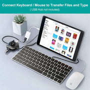 ZS-KL21806 2 in 1 8 Pin to USB 3.0 + Camera USB Read OTG Adapter, Compatible with IOS 13 and Above System