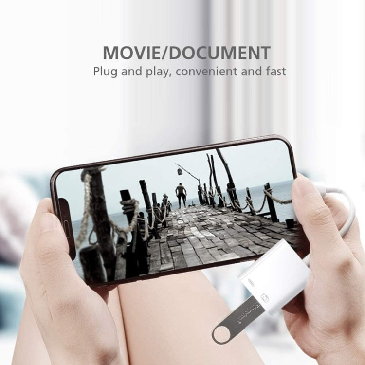 ZS-KL21806 2 in 1 8 Pin to USB 3.0 + Camera USB Read OTG Adapter, Compatible with IOS 13 and Above System - Converter & Adapter by PMC Jewellery | Online Shopping South Africa | PMC Jewellery | Buy Now Pay Later Mobicred