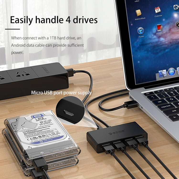 ORICO G11-H4-U3-100-BK 4 Ports USB 3.0 HUB - free shipping - PMC Jewellery - Order now!