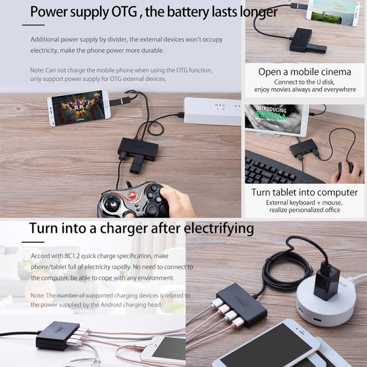 ORICO G11-H4-U3-100-BK 4 Ports USB 3.0 HUB - free shipping - PMC Jewellery - Order now!