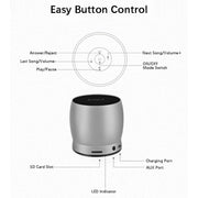 EWA A150 Portable Mini Bluetooth Speaker Wireless Hifi Stereo Strong Bass Music Boom Box Metal Subwoofer, Support Micro SD Card & 3.5mm AUX(Black Gray)