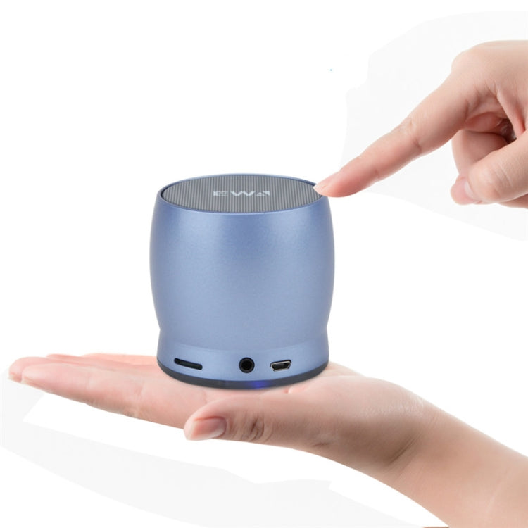 EWA A150 Portable Mini Bluetooth Speaker Wireless Hifi Stereo Strong Bass Music Boom Box Metal Subwoofer, Support Micro SD Card & 3.5mm AUX(Blue) - free shipping - PMC Jewellery - Order now!