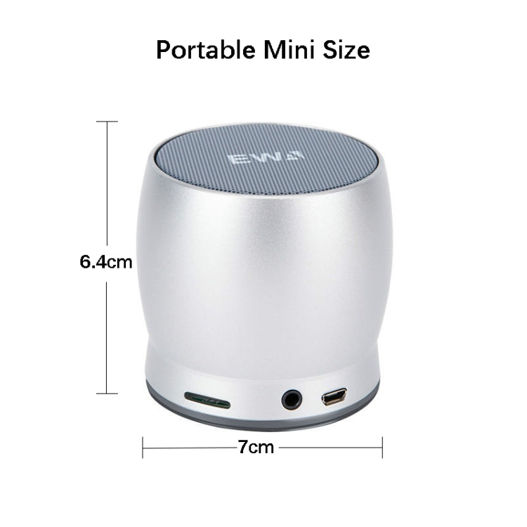 EWA A150 Portable Mini Bluetooth Speaker Wireless Hifi Stereo Strong Bass Music Boom Box Metal Subwoofer, Support Micro SD Card & 3.5mm AUX(Rose Gold)