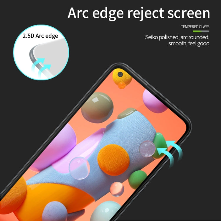 For Samsung Galaxy A11 / M11(EU) MOFI 9H 2.5D Full Screen Tempered Glass Film(Black) - Galaxy Tempered Glass by MOFI | Online Shopping South Africa | PMC TechLife | Buy Now Pay Later Mobicred