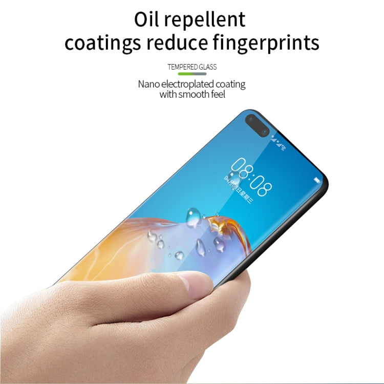 For Huawei P40 Pro / P40 Pro+ MOFI 9H 3D Explosion Proof Thermal Bending Full Screen Covered Tempered Glass Film(Black) - free shipping - PMC TechLife - Order now!
