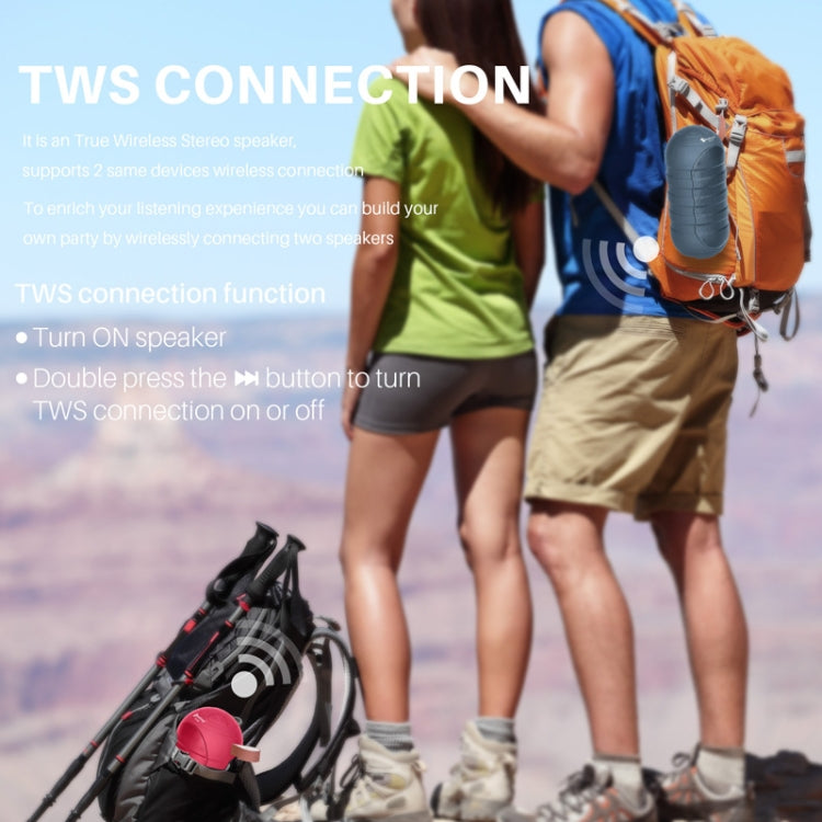 NewRixing NR-106 Mini Portable Stereo Bluetooth Speaker, Support Hands-free Calling & TF Card Slot & FM(Black)