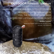 NewRixing NR-106 Mini Portable Stereo Bluetooth Speaker, Support Hands-free Calling & TF Card Slot & FM(Black)