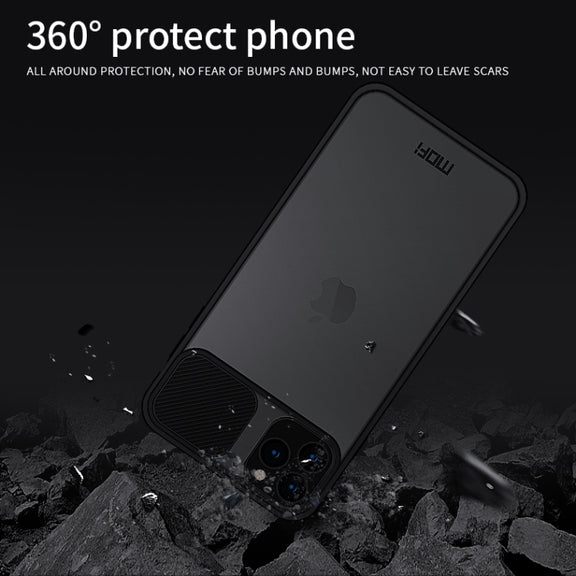 For iPhone 11 Pro MOFI Xing Dun Series Translucent Frosted PC + TPU Privacy Anti-glare Shockproof All-inclusive Protective Case(Red)