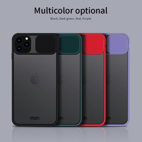For iPhone 11 Pro MOFI Xing Dun Series Translucent Frosted PC + TPU Privacy Anti-glare Shockproof All-inclusive Protective Case(Red)