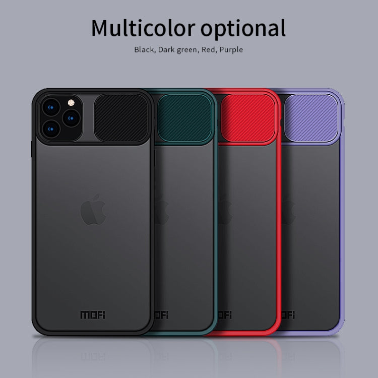 For iPhone 11 Pro MOFI Xing Dun Series Translucent Frosted PC + TPU Privacy Anti-glare Shockproof All-inclusive Protective Case(Red)