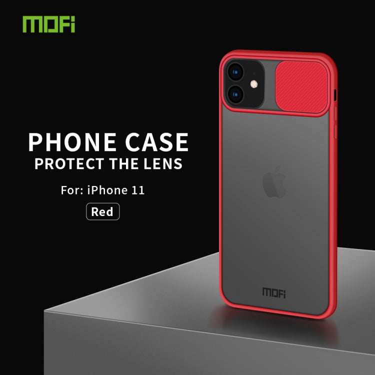 For iPhone 11  MOFI Xing Dun Series Translucent Frosted PC + TPU Privacy Anti-glare Shockproof All-inclusive Protective Case(Red) - iPhone 11 Cases by MOFI | Online Shopping South Africa | PMC TechLife