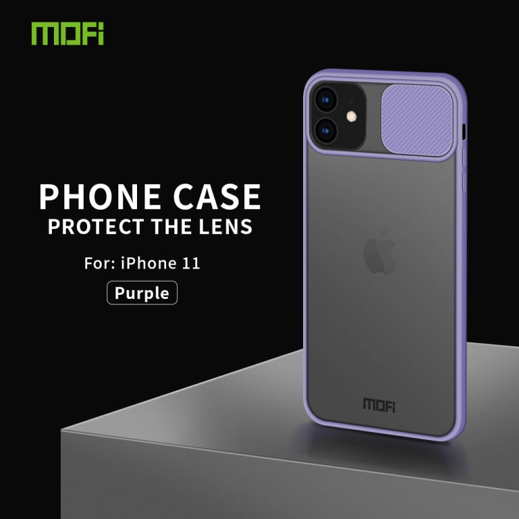 For iPhone 11  MOFI Xing Dun Series Translucent Frosted PC + TPU Privacy Anti-glare Shockproof All-inclusive Protective Case(Purple) - iPhone 11 Cases by MOFI | Online Shopping South Africa | PMC TechLife