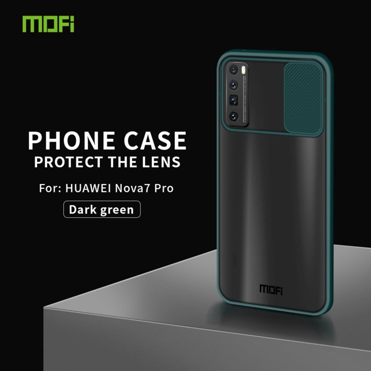 For Huawei nova 7 Pro MOFI Xing Dun Series PC + TPU Anti-peep Waterproof And Anti-drop All-inclusive Protective Shell, Translucent Frosted(Green) - Huawei Cases by MOFI | Online Shopping South Africa | PMC TechLife | Buy Now Pay Later Mobicred