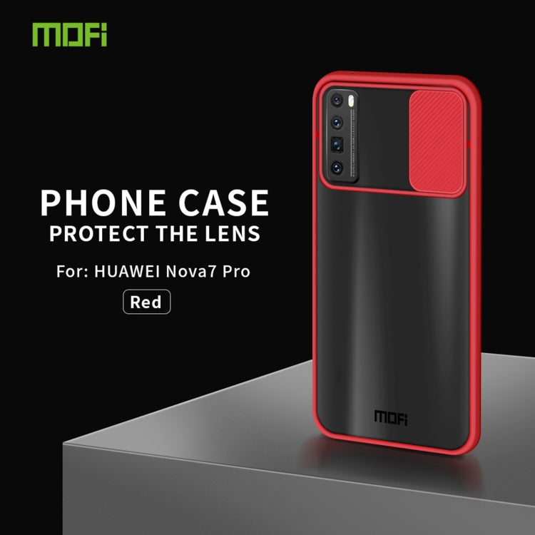 For Huawei nova 7 Pro MOFI Xing Dun Series PC + TPU Anti-peep Waterproof And Anti-drop All-inclusive Protective Shell, Translucent Frosted(Red) - free shipping - PMC TechLife - Order now!