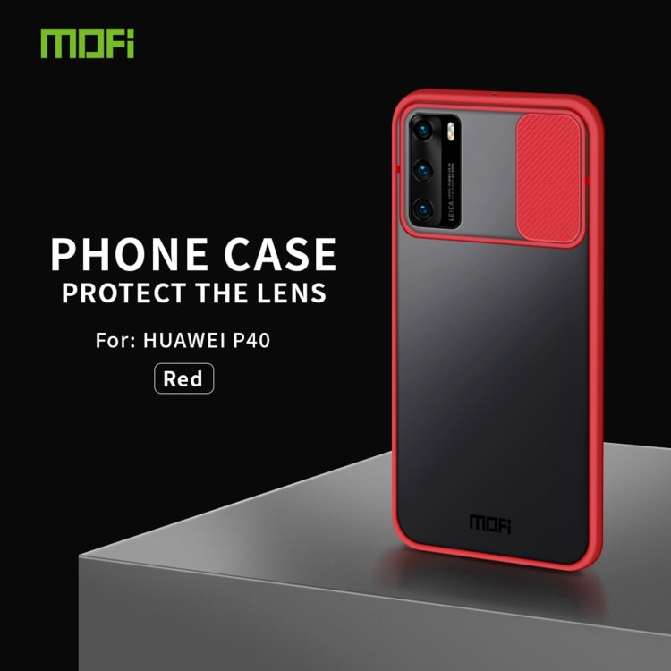 For Huawei P40 MOFI Xing Dun Series PC + TPU Anti-peep Waterproof And Anti-drop All-inclusive Protective Shell, Translucent Frosted(Red) - Huawei Cases by MOFI | Online Shopping South Africa | PMC TechLife | Buy Now Pay Later Mobicred