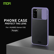 For Huawei HonorV30 MOFI Xing Dun Series PC + TPU Anti-peep Water-resistant And Anti-drop All-inclusive Protective Shell, Translucent Frosted(Purple)